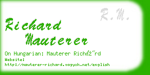 richard mauterer business card